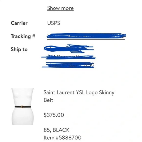 Saint Laurent YSL Cassandre Thin Belt - Picture 6 of 6